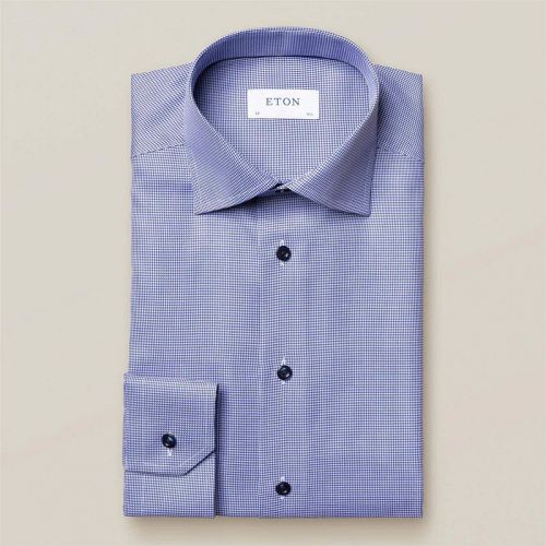 Eton Slim Fit - Blue patterned shirt