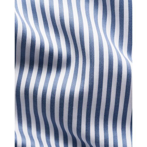 Eton Contemporary Fit - Mid blue Bengal Striped Signature Twill Shirt